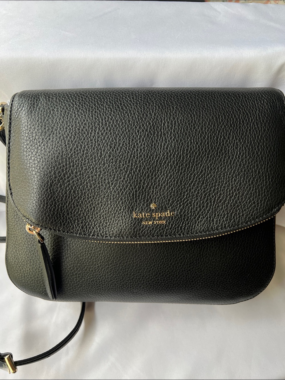 kate spade Black Pebbled Leather Crossbody Bag with Gold Hardware - Picture 2 of 5